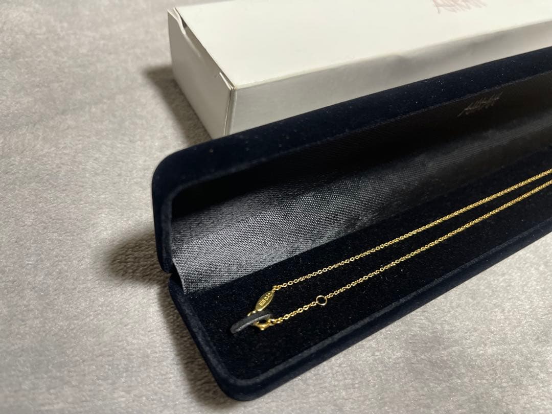 ■■廃盤希少■■AHKHA ハート型一粒ダイヤモンドネックレス♡K18