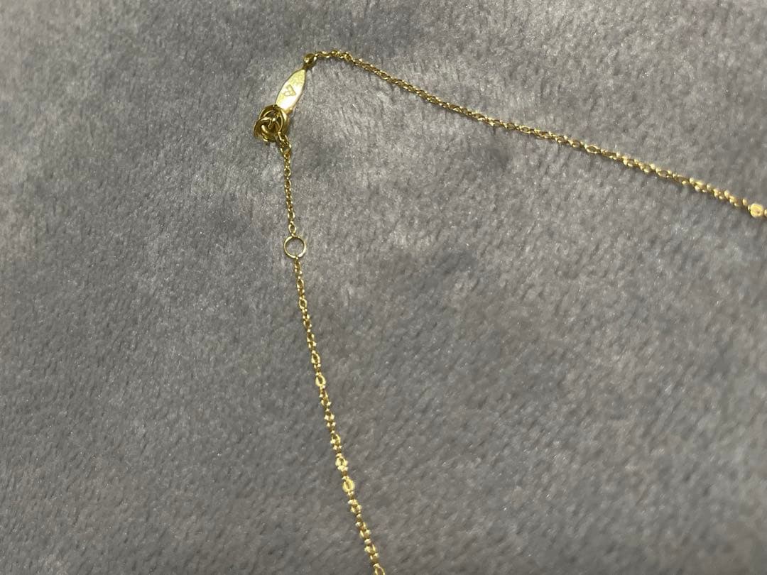 ■■廃盤希少■■AHKHA ハート型一粒ダイヤモンドネックレス♡K18