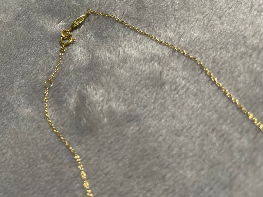 ■■廃盤希少■■AHKHA ハート型一粒ダイヤモンドネックレス♡K18