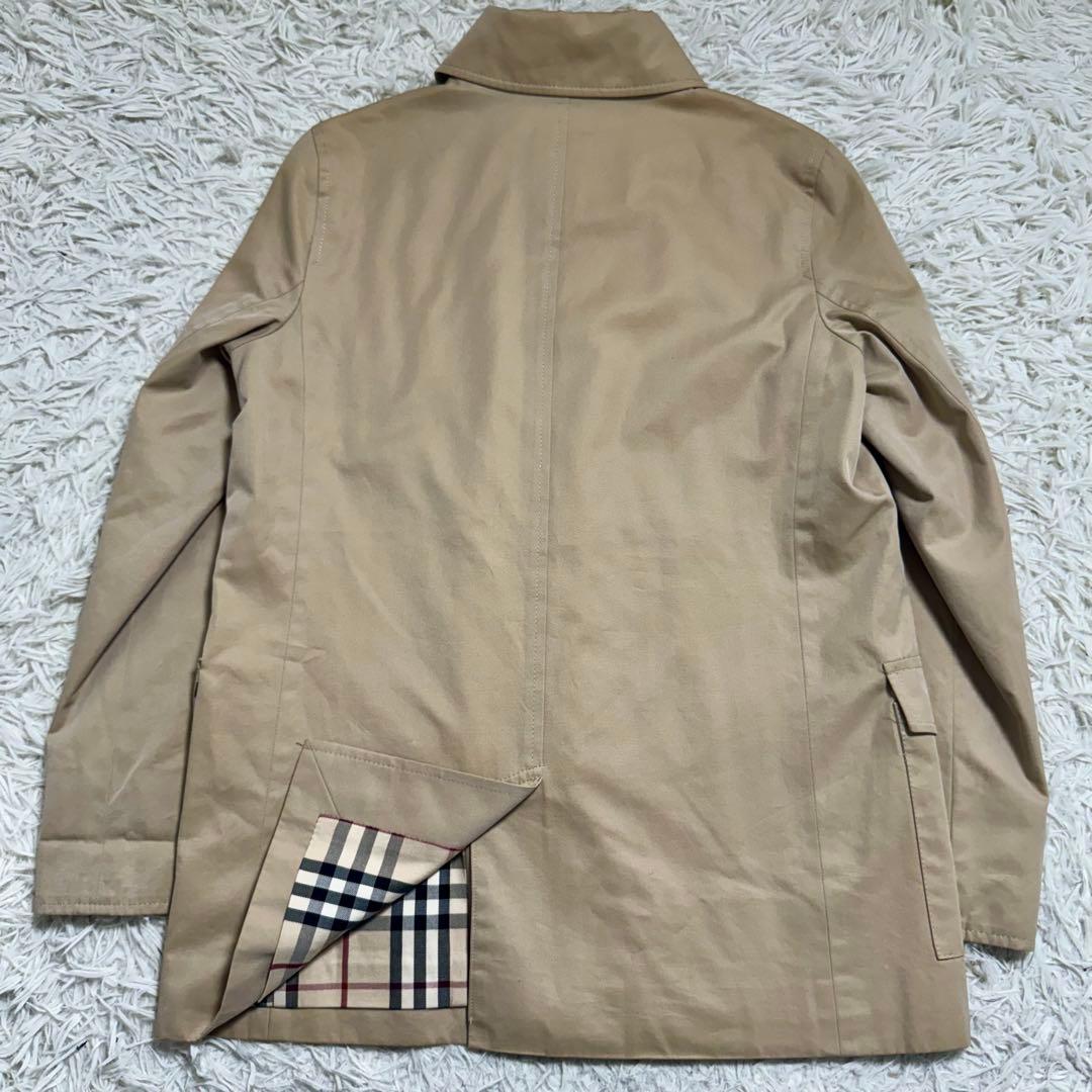 バーバリーロンドン　スプリングコート　ステンカラー　メガチェック　ベージュ　40