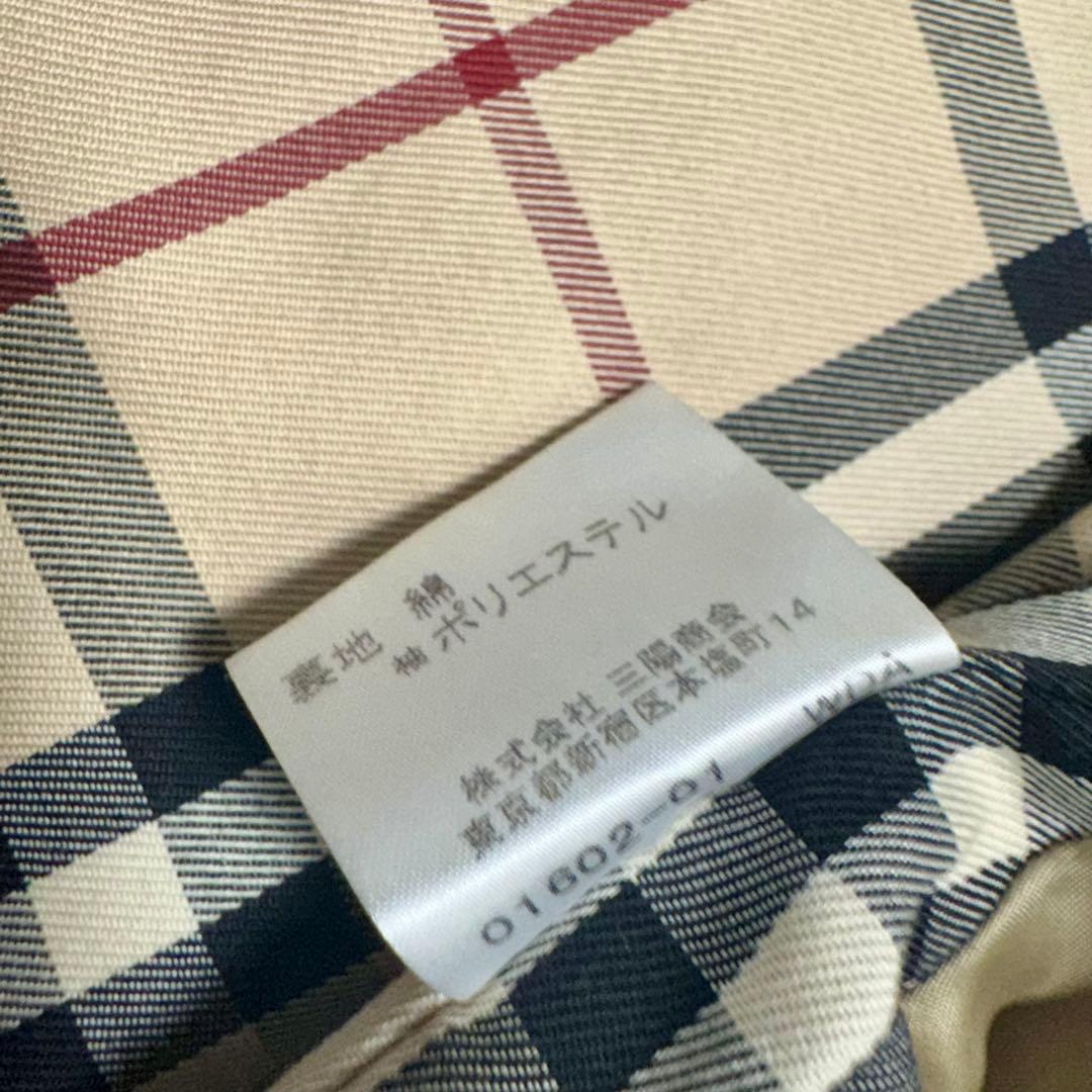 バーバリーロンドン　スプリングコート　ステンカラー　メガチェック　ベージュ　40