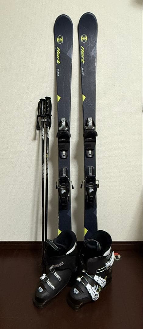 hartスキー板138 salomonブーツ23.0ストック　セット