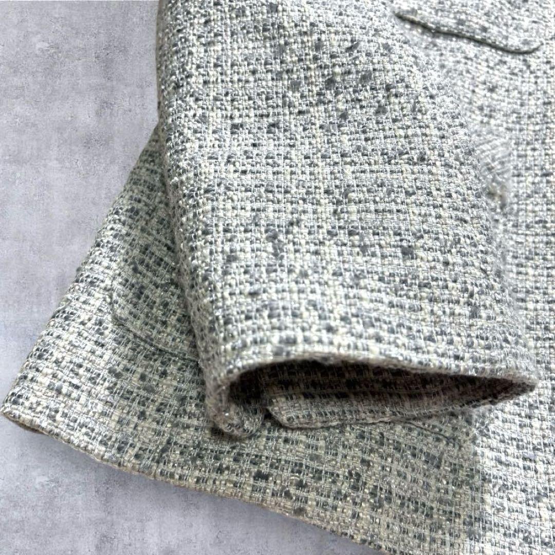 エニィスィス新品未使用ツイード金ボタンオケージョンノーカラージャケット