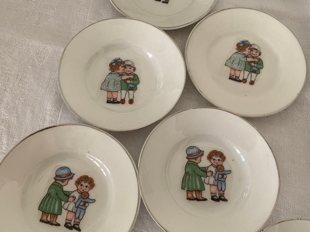 フランスアンティーク　ディネット　まとめて　おままごと　ディスプレイ