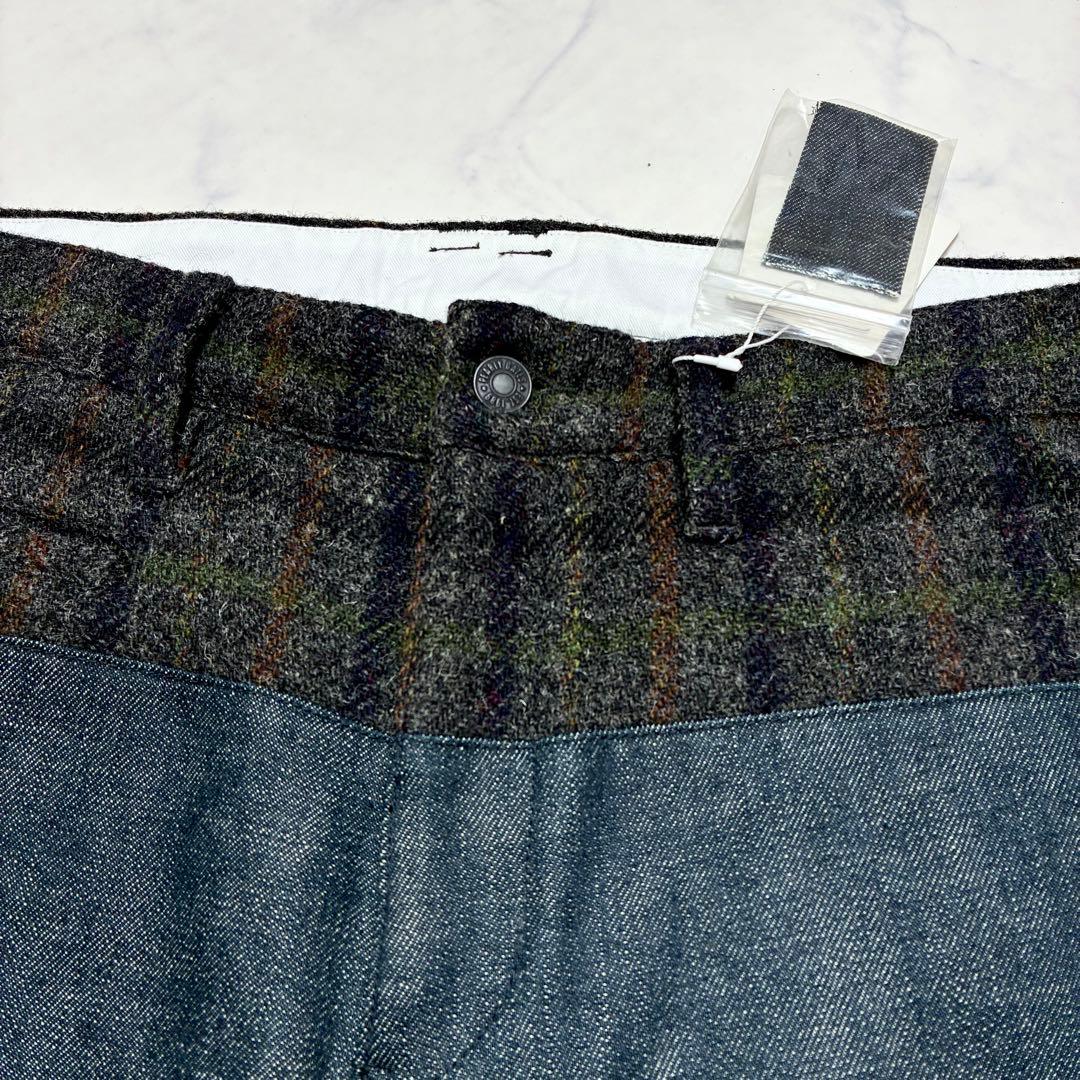 未使用✨PEARLY GATES ツィード×デニム パンツ 切り替え ゴルフ L