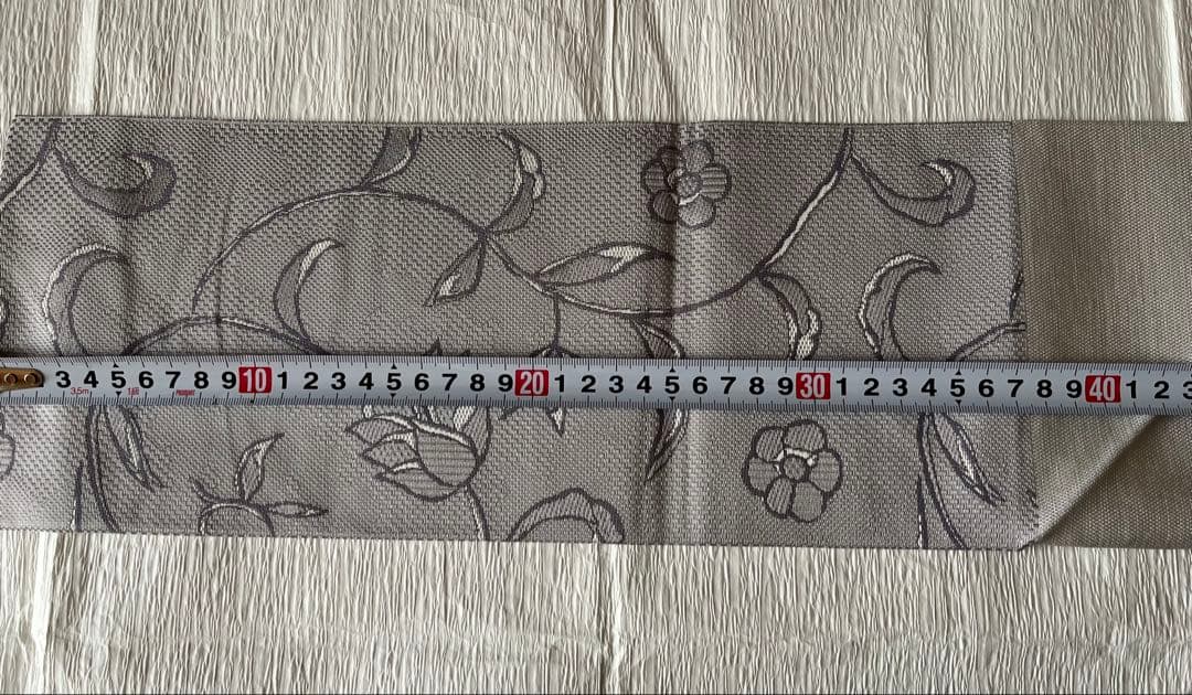 名古屋帯　博多ななこ織り　花唐草模様
