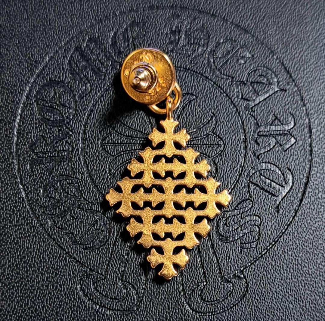 CHROME HEARTS チェーンメイル プラス ドロップピアス 22K 片耳