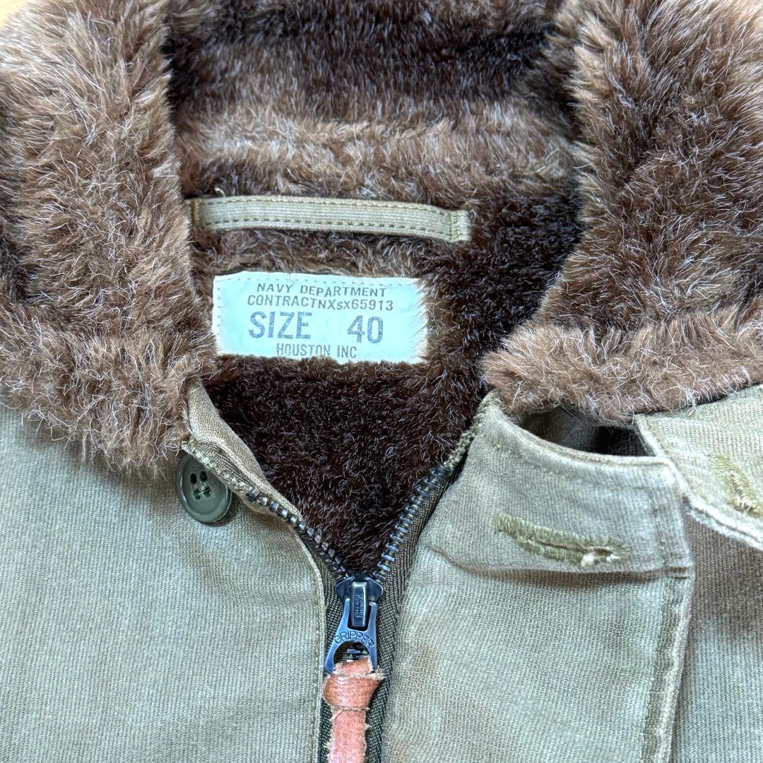 ヒューストン　N-1 デッキジャケット　40 タン？カーキ　レギュラータイプ