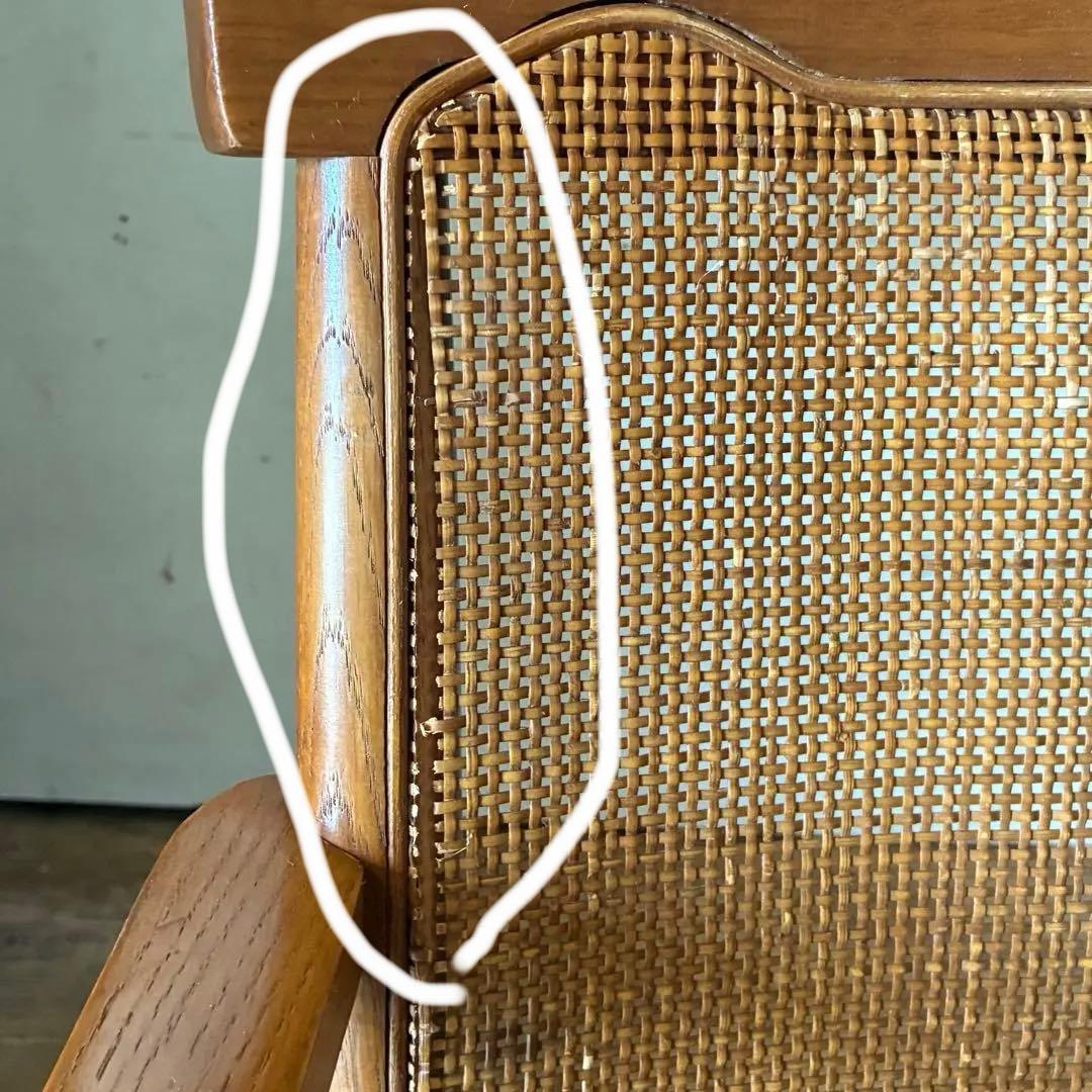 柏木工 ヴィンテージ ダイニング アームチェア ラタン B品 no3