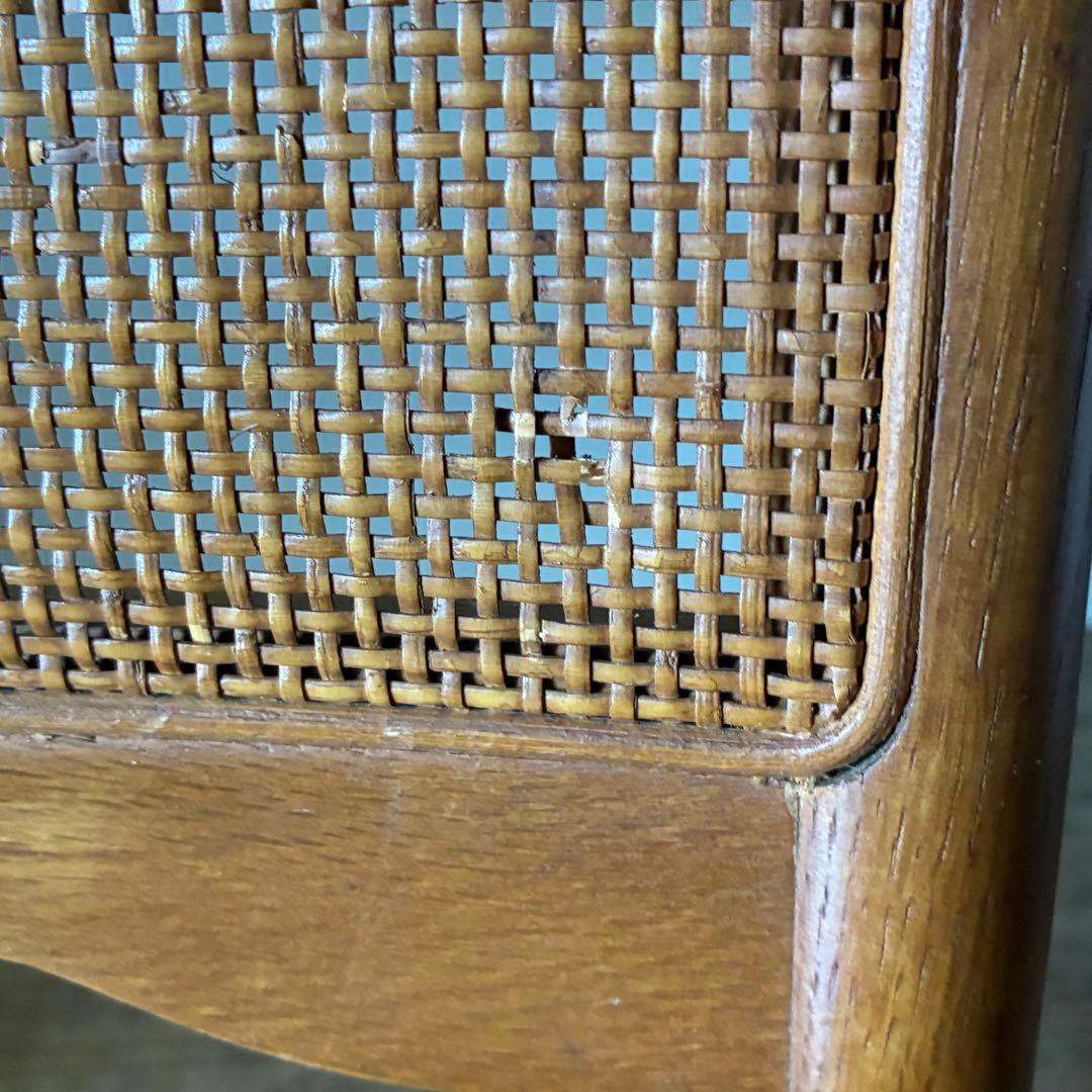 柏木工 ヴィンテージ ダイニング アームチェア ラタン B品 no3