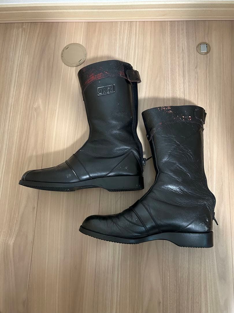 DUSHレーシング　26.0cm 本革　特攻ブーツ　当時物　トーヨコ　クシタニ