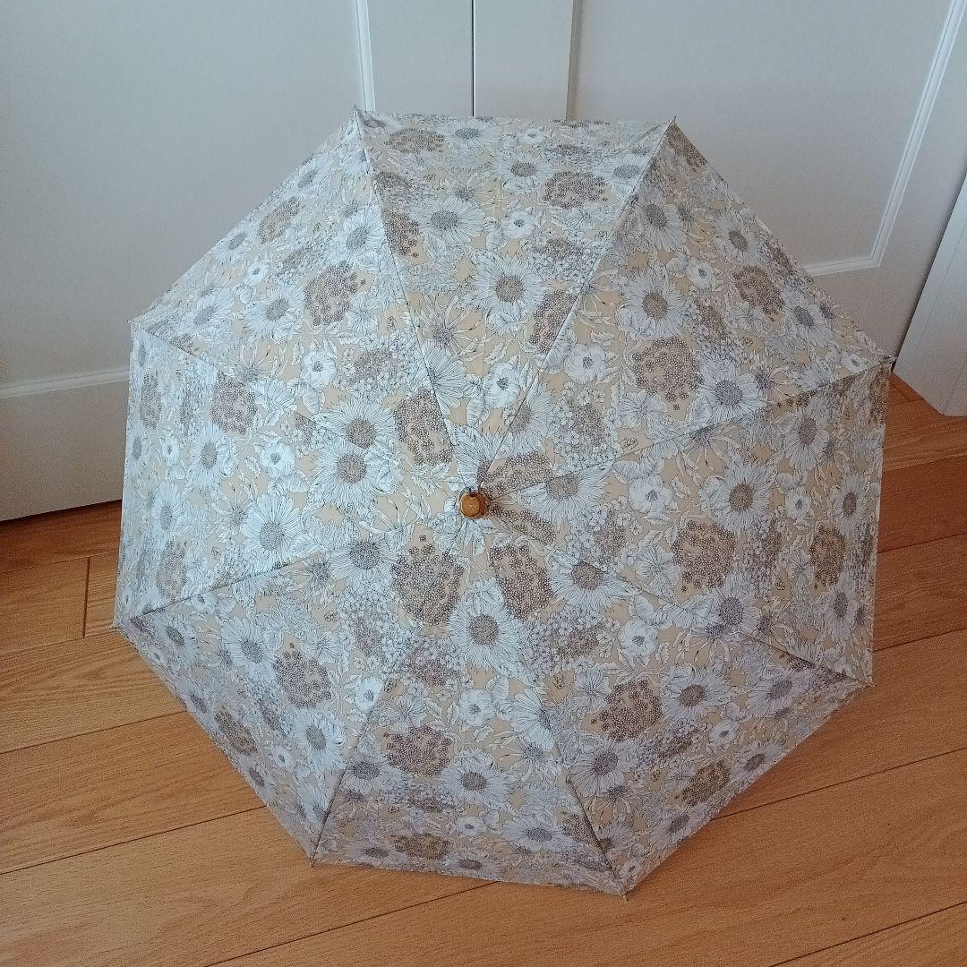花柄折りたたみ傘 竹製ハンドル　リバティ