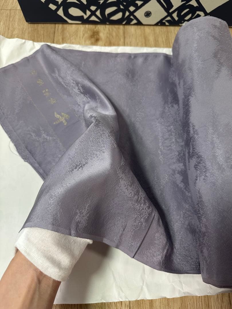 正絹 浜優　千歳織　着物 反物 未仕立て　特選　箱入り　保管品　薄紫