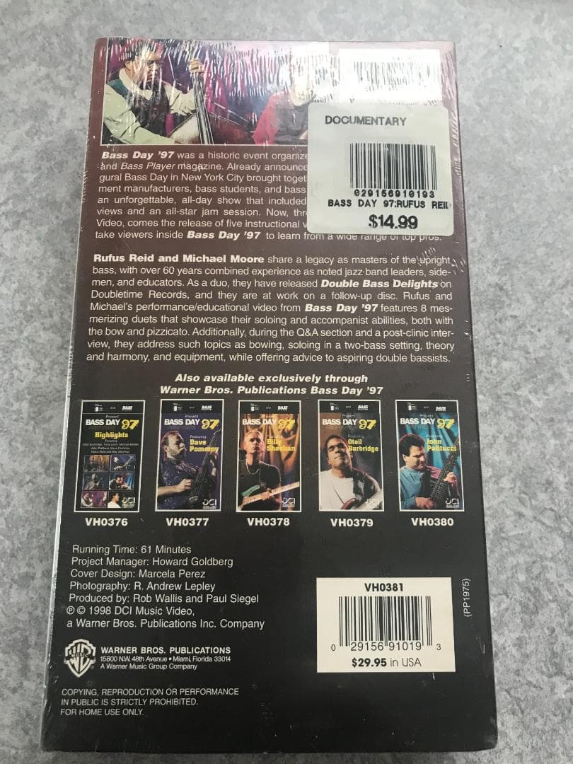ミュージック Bass Day 97 Rufus Reid&Michael Moore VHS