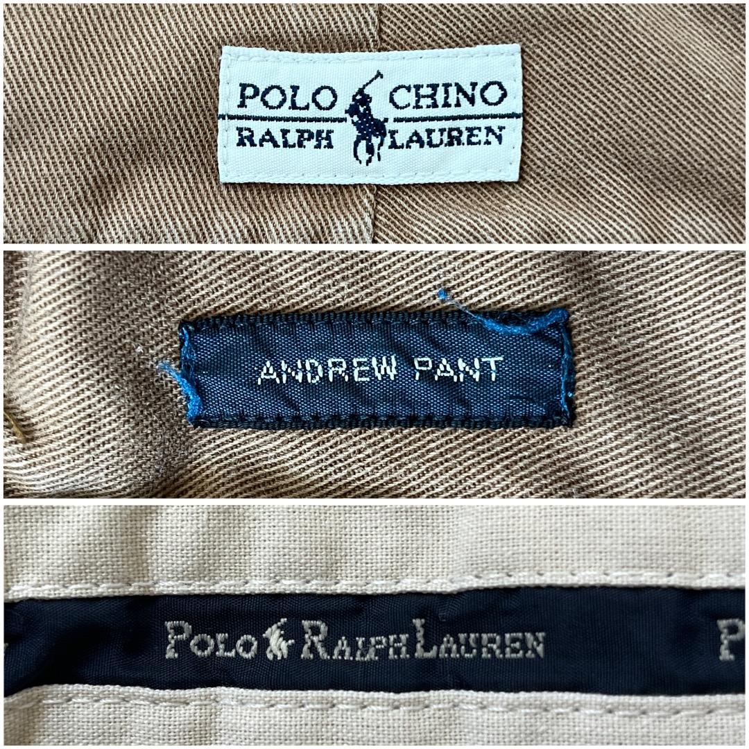 ポロ ラルフローレン W34 ポロチノ チノパン 古着 90s 茶 19058
