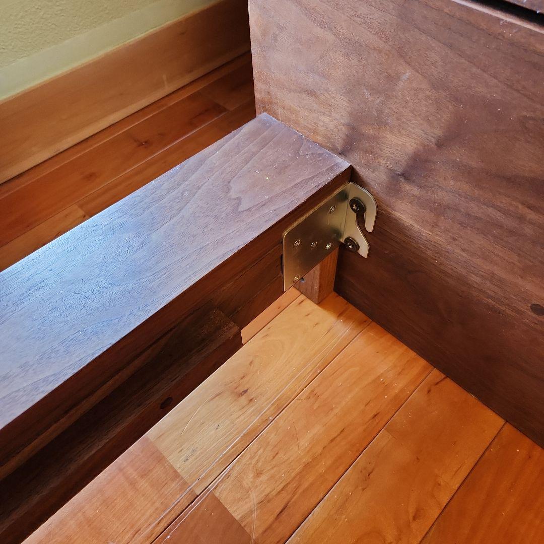 MASTERWAL モアレスベッドフレーム　ワイドダブル　ウオールナット