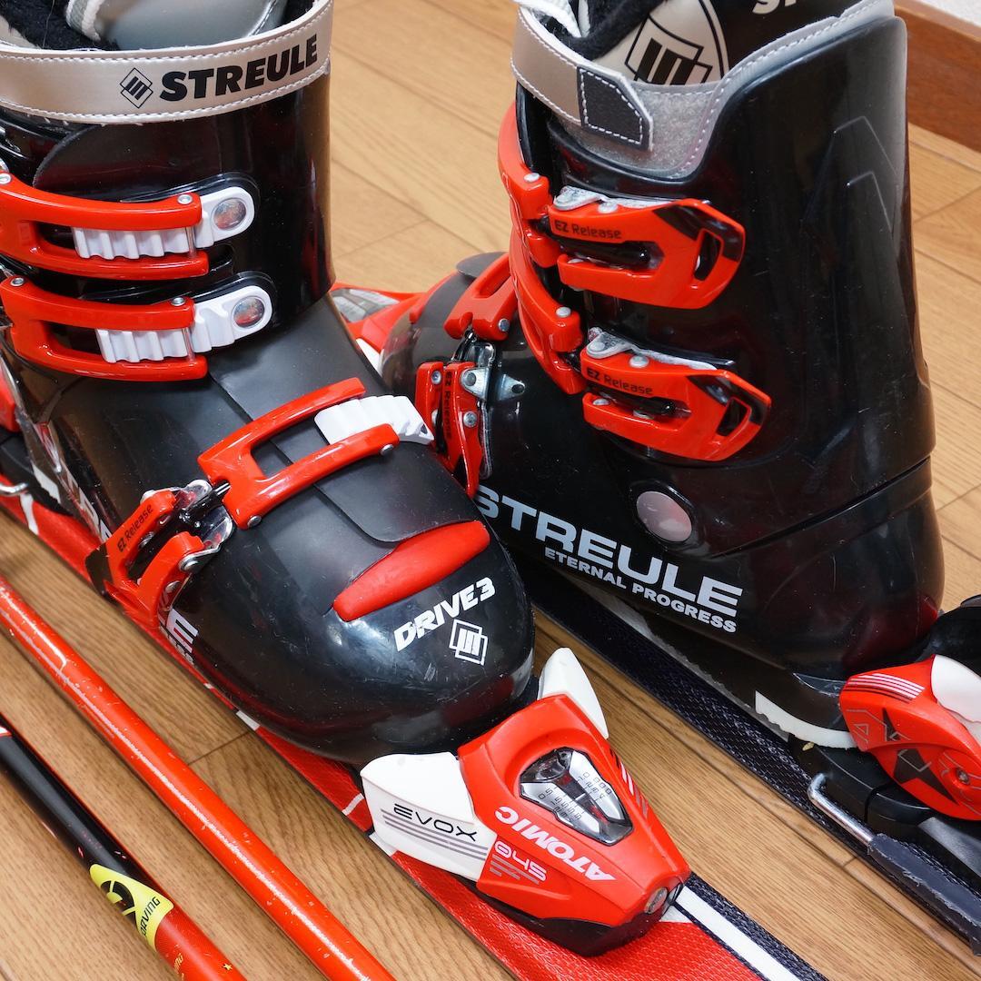 メンテ済 130cm 靴23cm ATOMIC スキーセット