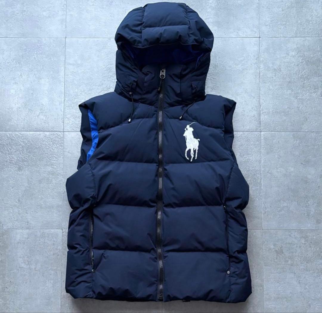 【清水】ポロ ラルフローレン フード付きダウンベスト XS