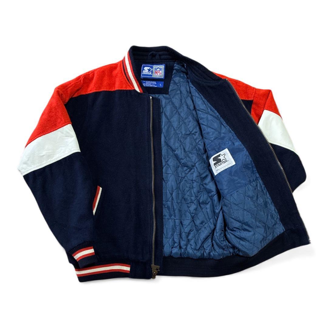 90年代 STARTER BEARS アームレザー切り替え スタジャン L