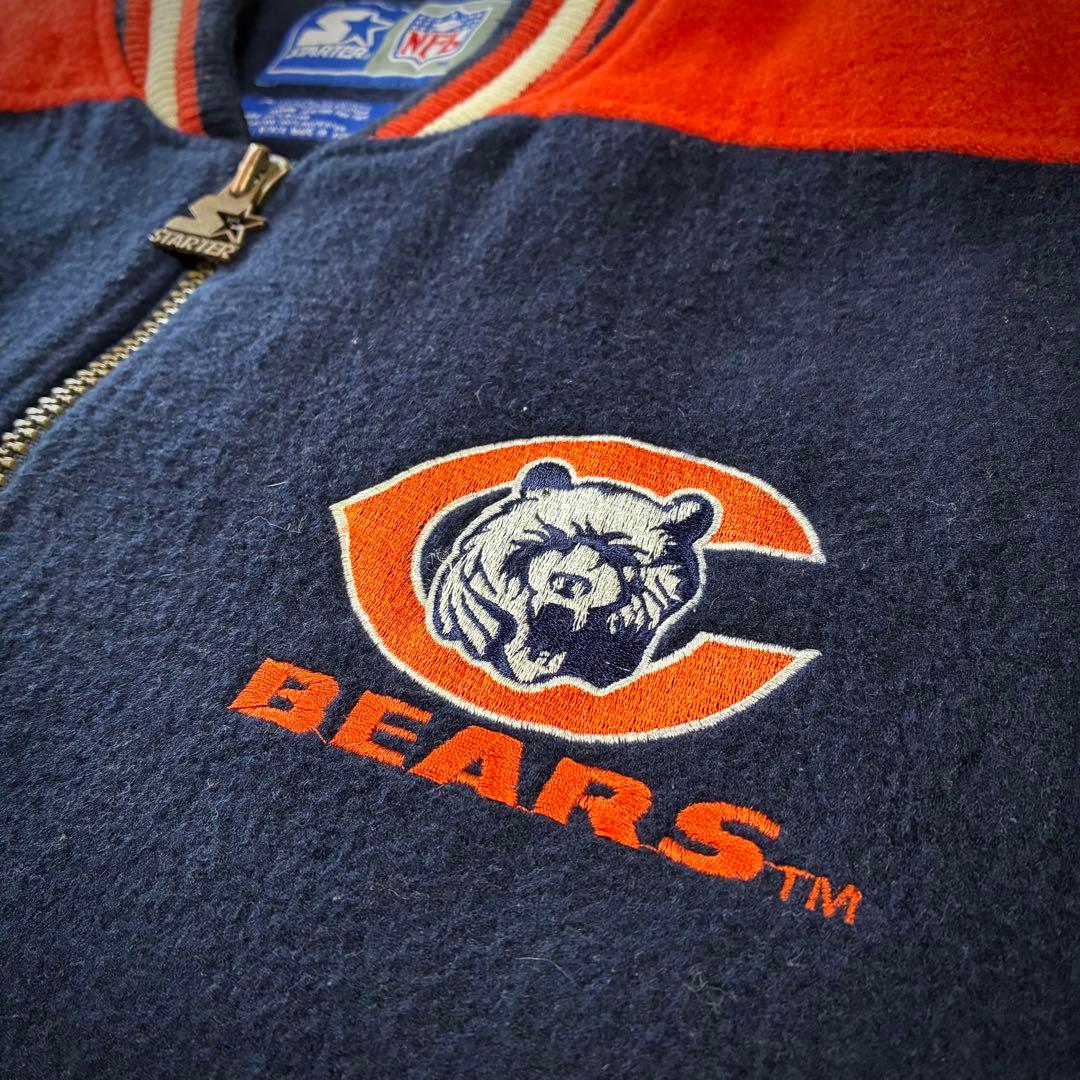 90年代 STARTER BEARS アームレザー切り替え スタジャン L