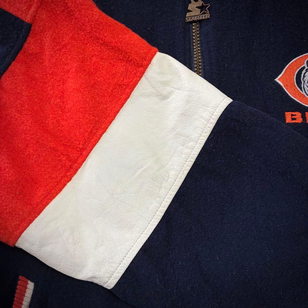 90年代 STARTER BEARS アームレザー切り替え スタジャン L