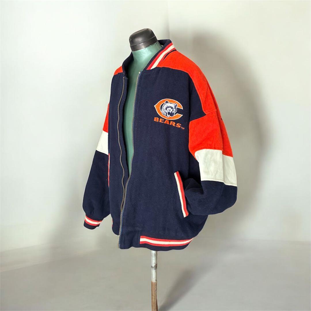 90年代 STARTER BEARS アームレザー切り替え スタジャン L