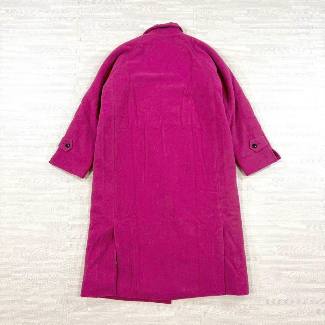 美品✨ホリデイ　近年モデル　ショールカラーフトンコート　ピンク　ウール