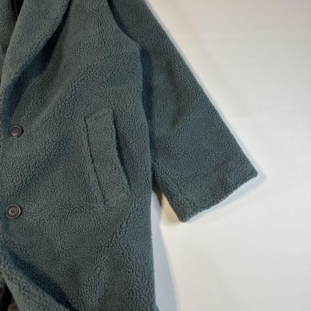 O*J様 美品 glamb グラム ボア素材 ガウンコート マキシ丈 ロングチェ