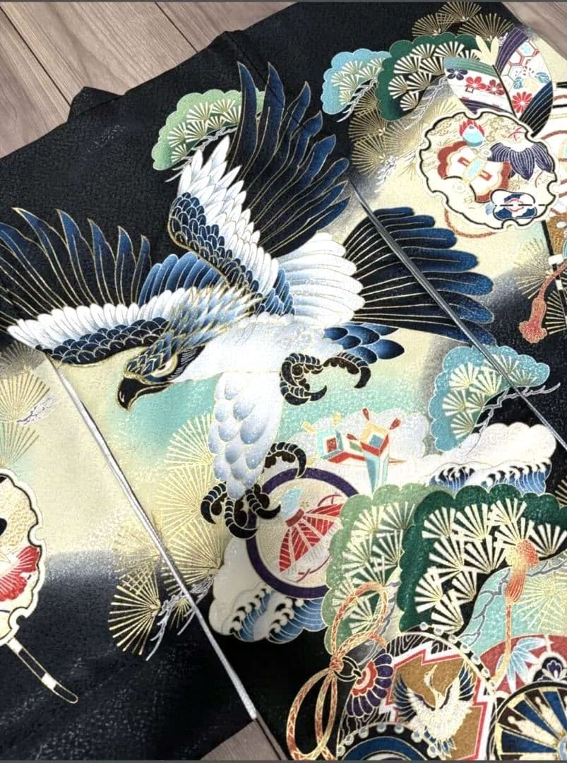 新品　お宮参り　産着(初着、祝着)　七五三　男の子　子供着物　襦袢セット　高級