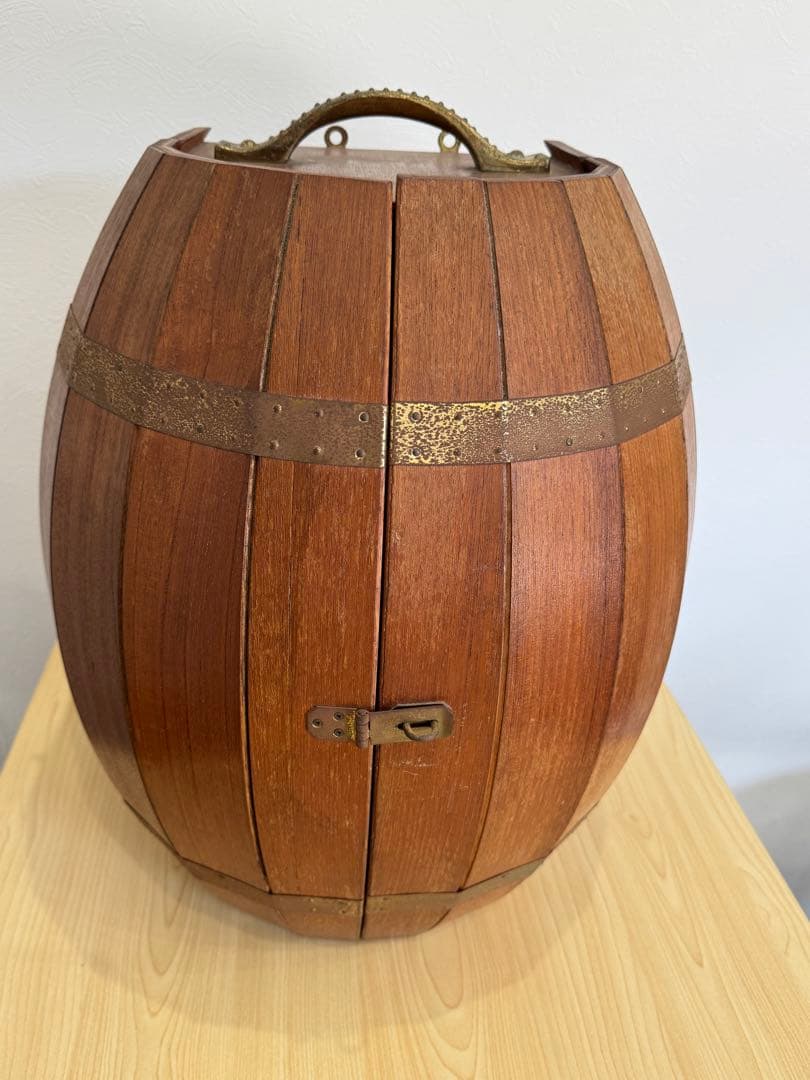 ☆ヴィンテージ 樽型　扉 観音開きウッドラック☆店舗什器☆送料込