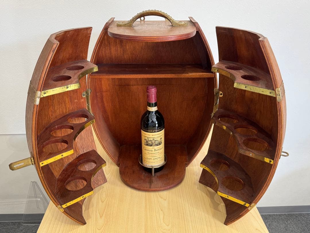 ☆ヴィンテージ 樽型　扉 観音開きウッドラック☆店舗什器☆送料込