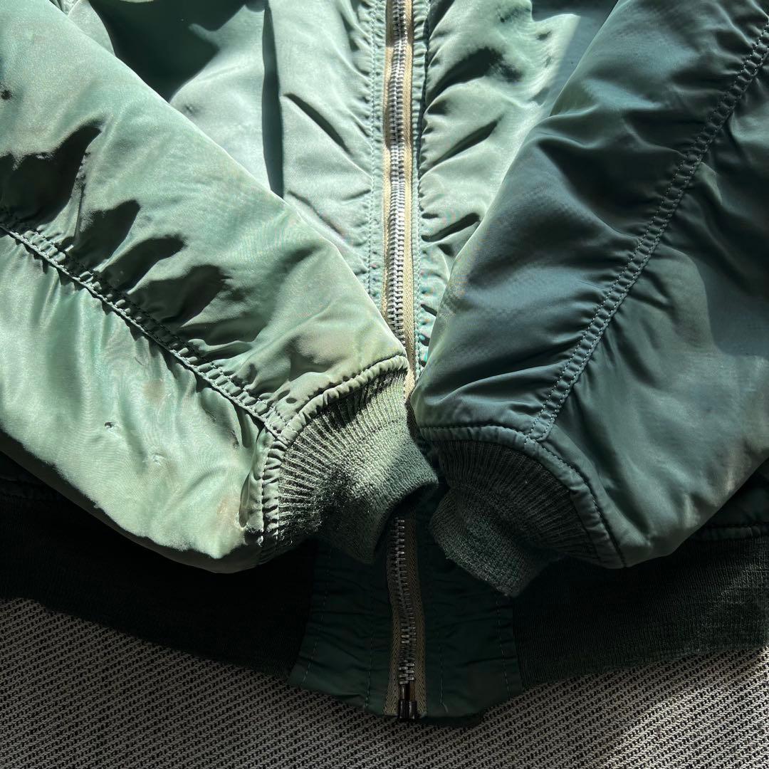 希少70s USA製 ALPHA アルファ MA-1フライトジャケット オリーブ