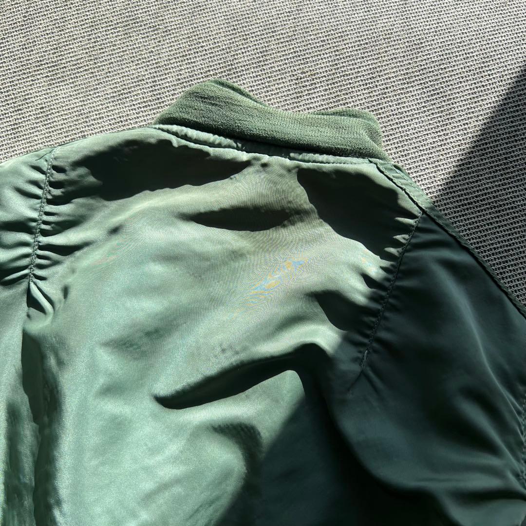 希少70s USA製 ALPHA アルファ MA-1フライトジャケット オリーブ