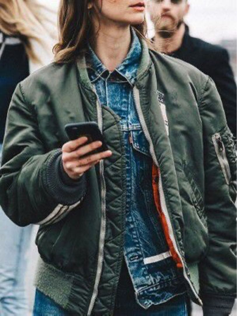 希少70s USA製 ALPHA アルファ MA-1フライトジャケット オリーブ