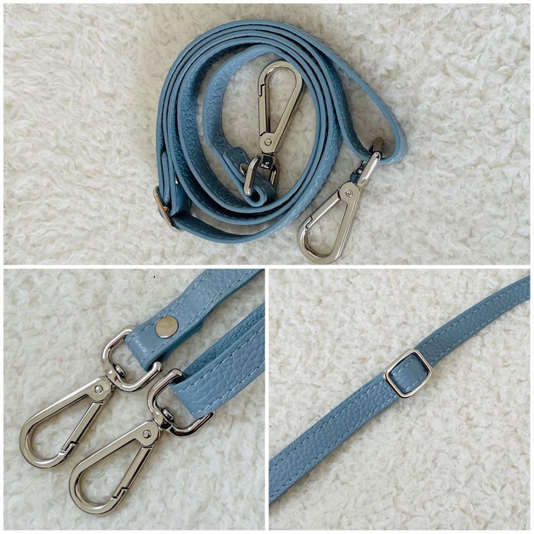 【美品】ザネラート ポスティーナ ショルダーバッグ ハンドバッグ 水色