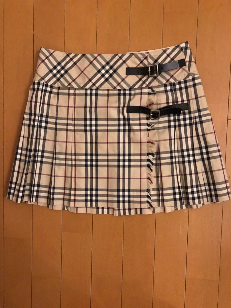 Burberry チェック柄 プリーツスカート 36