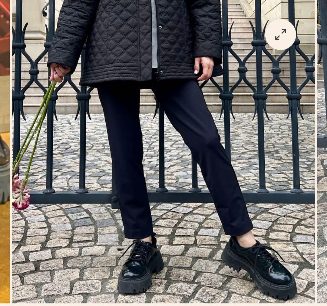 sonoソーノバックパールリボンフワフワ裏起毛パンツ2