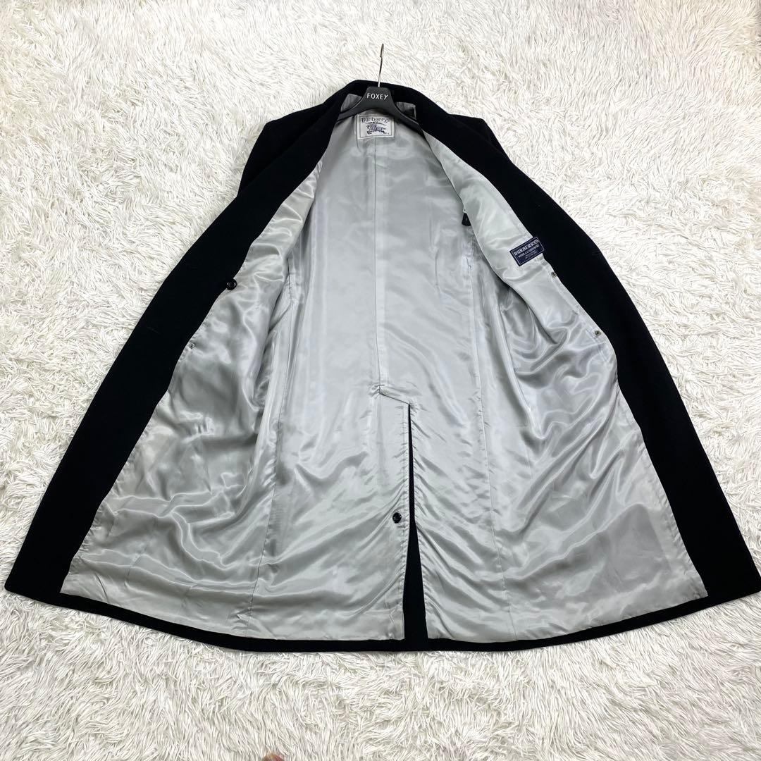 美品✨大きいサイズ BURBERRY カシミヤ ロングコート 黒 2XL相当