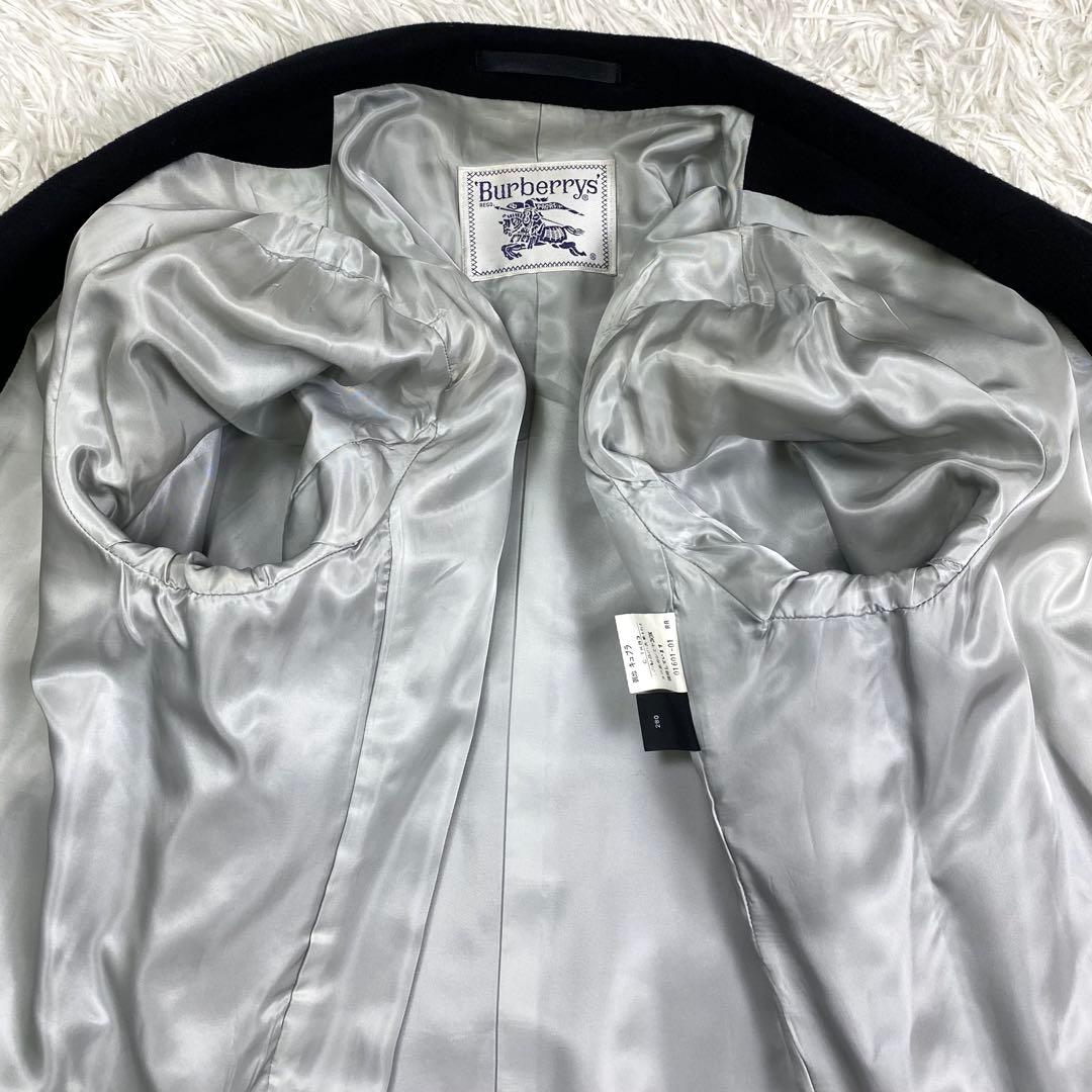美品✨大きいサイズ BURBERRY カシミヤ ロングコート 黒 2XL相当
