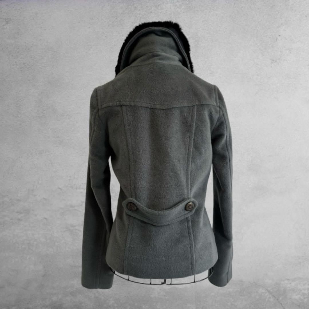 00s archive ナポレオンジャケット ラビットファー襟 銀ボタン y2k