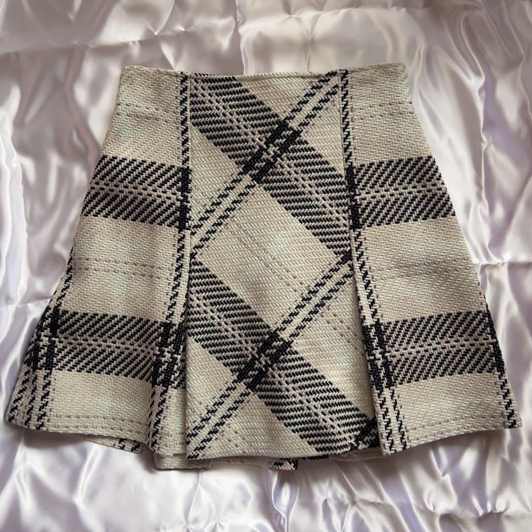 SNIDEL ロービングチェックミニスカート　新品タグ付き