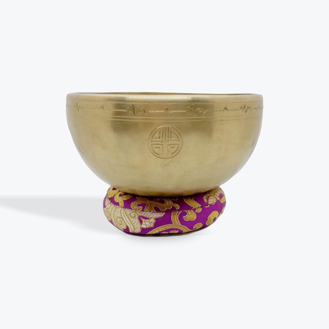 プレミアム フルムーンボウル 17cm A音 スロートチャクラ シンギングボウル