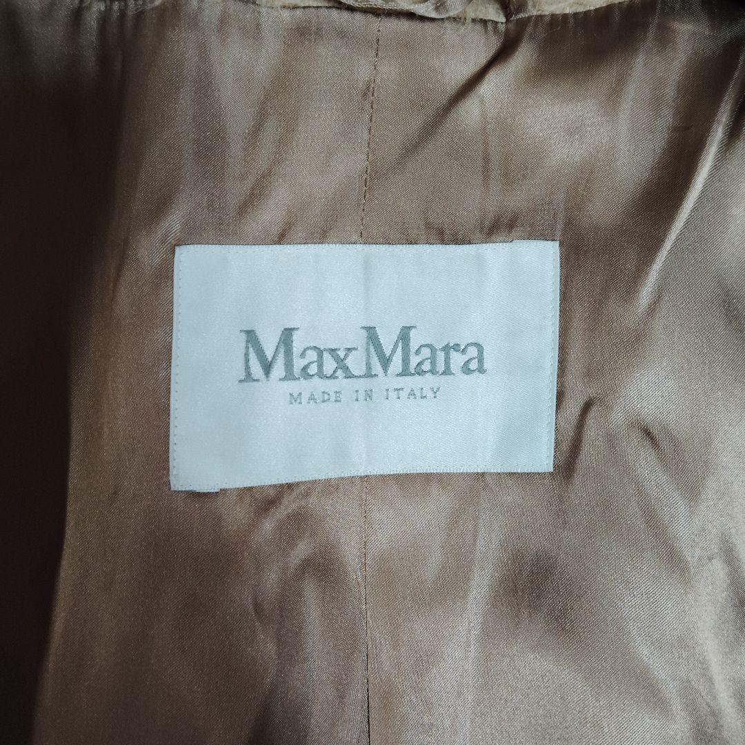 未使用級 マックスマーラ 最新モデル 白タグ アルパカシャギー フードコート