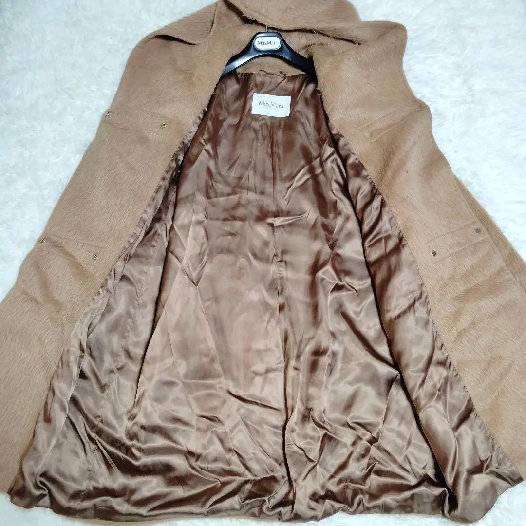 未使用級 マックスマーラ 最新モデル 白タグ アルパカシャギー フードコート