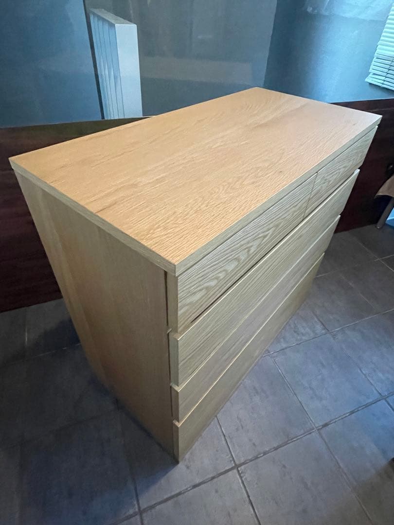 U-shin　超美品■MUJI/無印良品 オーク材 木製チェスト/4段引出