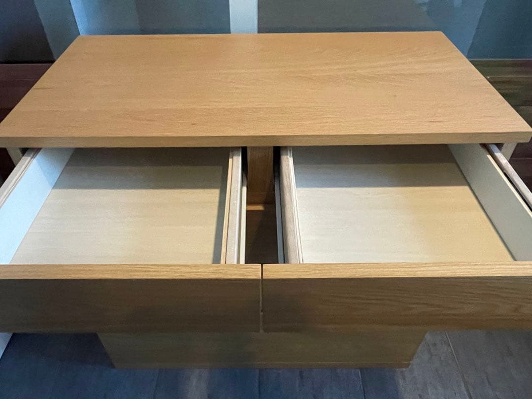 U-shin　超美品■MUJI/無印良品 オーク材 木製チェスト/4段引出