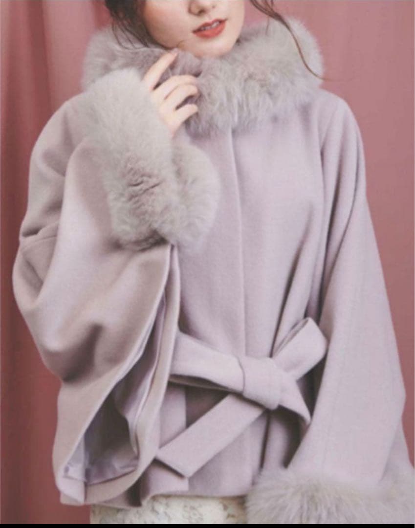 ノエラ ファーポンチョ コート