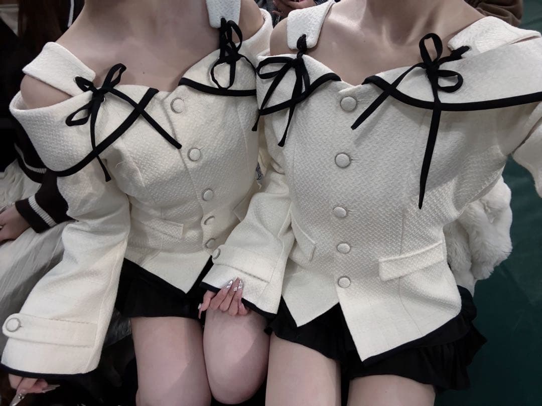 ダーリッチ ボンディングツイードオフショルチュニック M(即日発送可能)