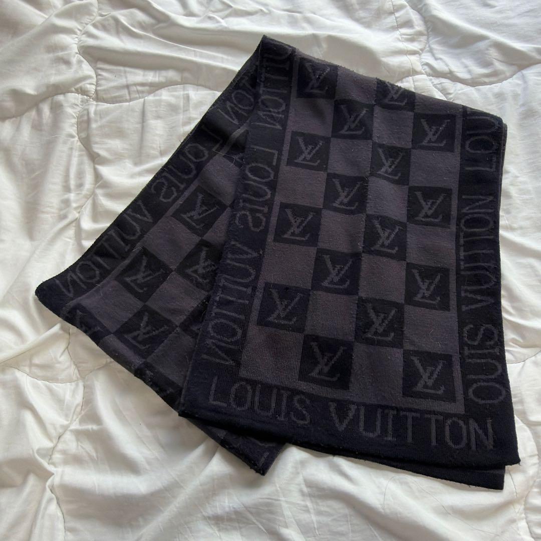 【Louis Vuitton】ロゴ入りマフラー ブラック