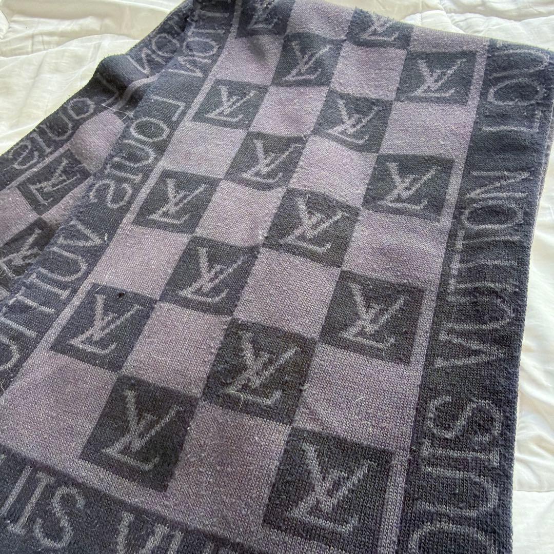 【Louis Vuitton】ロゴ入りマフラー ブラック